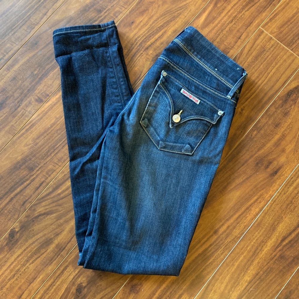 Hudson Dark Wash Collin Flap Skinny Jeans sz 25
